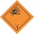 Знак опасности «Взрывчатые вещества и изделия» (светоотражающая плёнка, 250х250 мм)