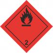 Знак опасности «Легковоспламеняющиеся газы» (чёрный символ, светоотражающая плёнка, 250х250 мм)