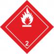 Знак опасности «Легковоспламеняющиеся газы» (белый символ, светоотражающая плёнка, 250х250 мм)