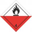 Знак опасности «Вещества, способные к самовозгоранию», красно-белый (светоотражающая плёнка, 250х250 мм)