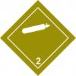 Знак опасности «Невоспламеняющиеся, нетоксичные газы» (белый символ, самоклеящаяся плёнка, 100х100 мм)