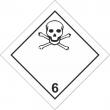 Знак опасности «Токсичные вещества» (6 класс, подкласс 6.1, самоклеящаяся плёнка, 100х100 мм)