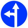 Дорожный знак 4.1.5 «Движение прямо или налево»